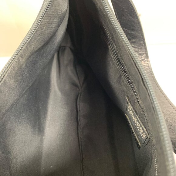 Pelle Studio Black Leather Shoulder Bag w/ Adjustable Strap Zipper Closure EUC - Picture 14 of 14